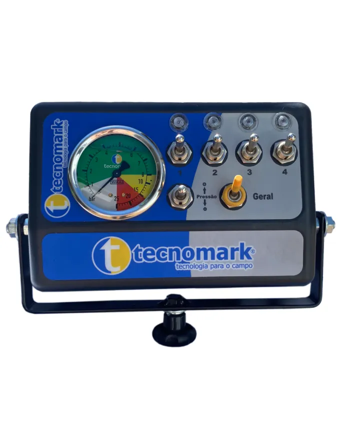 Painel de Acionamento Pulverização 4 Seções Comando Elétrico Premium Tecnomark